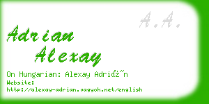 adrian alexay business card